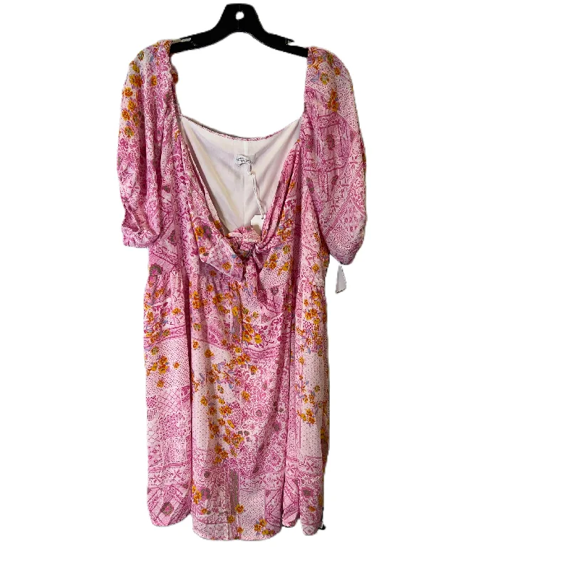 New Deals Dress Casual Short By Emily Wonder In Pink, Size: 1x