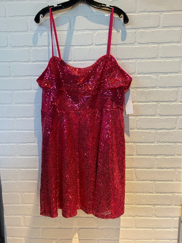 Take Advantage Dress Party Short By Clothes Mentor In Pink, Size: 3x