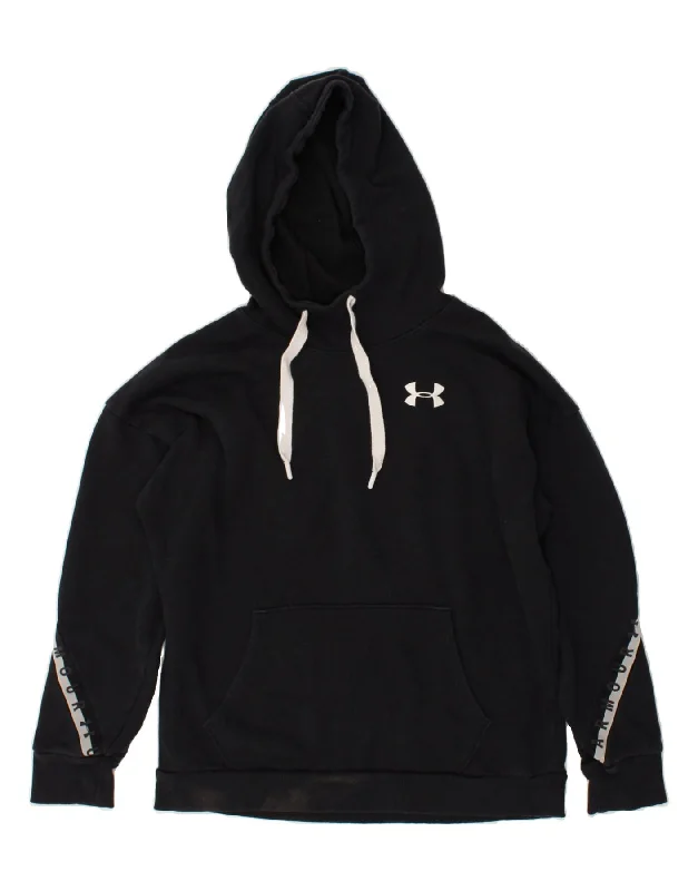 Value Deals UNDER ARMOUR Womens Loose Fit Graphic Hoodie Jumper UK 10 Small Black