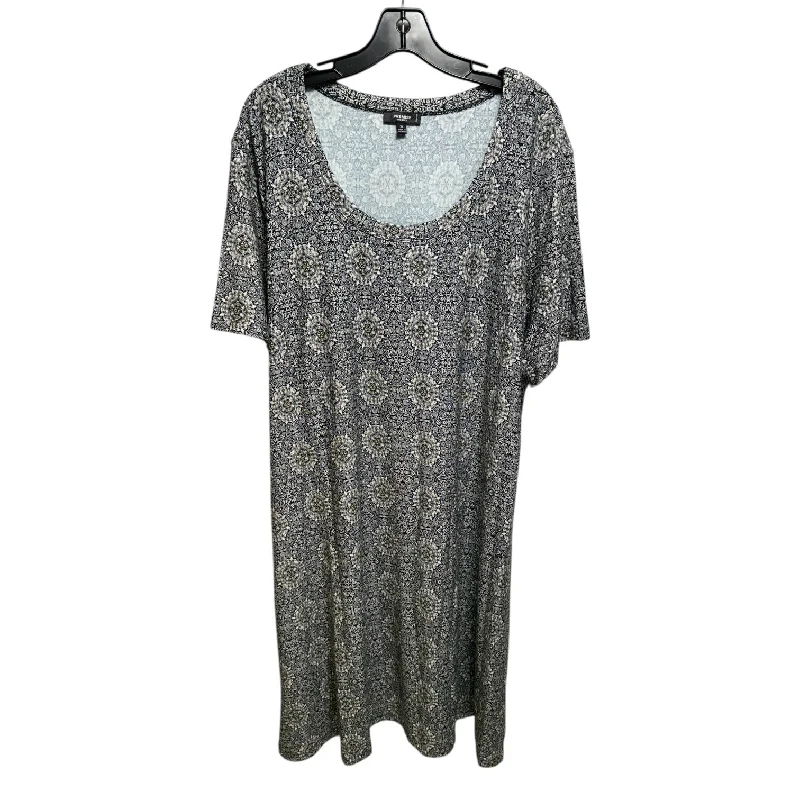 Limited Time Discount Dress Casual Midi By Premise In Paisley Print, Size: 3x
