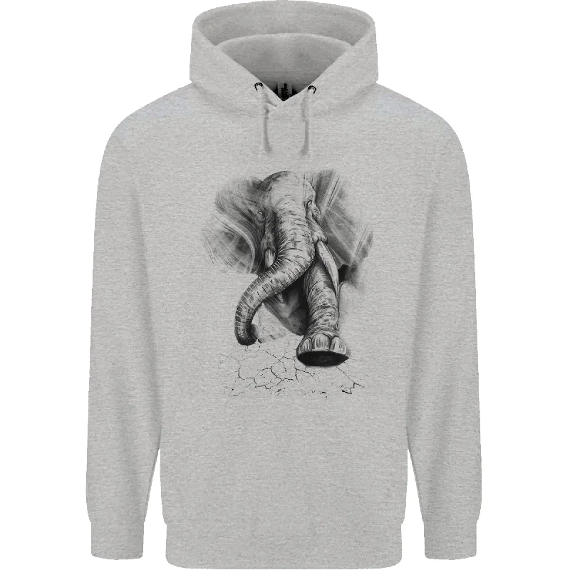 Crazy Deals An Abstract Elephant Environment Mens 80% Cotton Hoodie