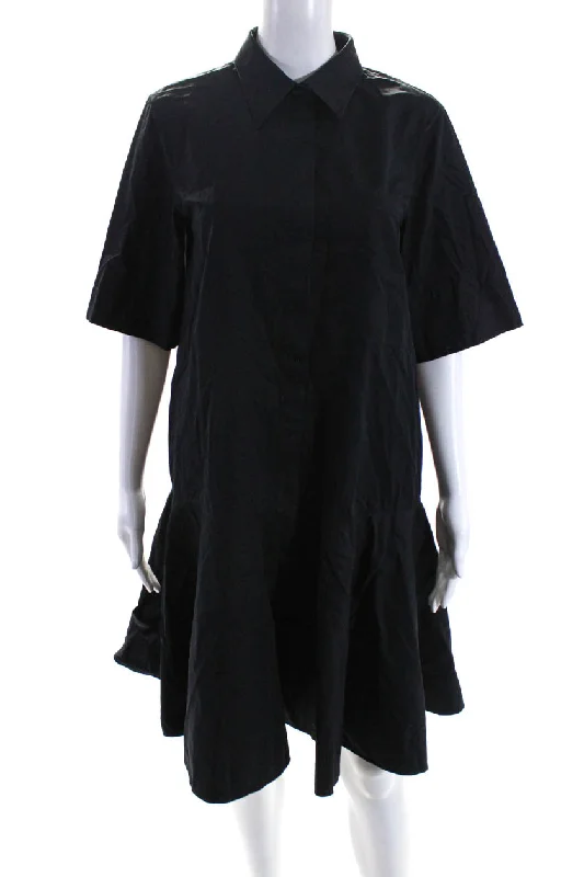 Final Clearance Lafayette 148 New York Women's Short Sleeves Drop Waist Mini Dress Black Final Clearance Lafayette 148 New York Women's Short Sleeves Drop Waist Mini Dress Black