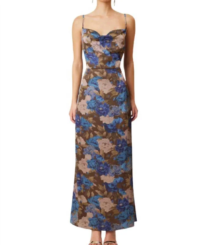 Discount Extravaganza Erin Maxi Dress In Brown Multi