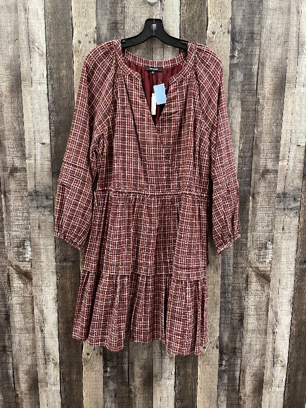 Massive Deals Dress Casual Midi By Madewell In Plaid Pattern, Size: Xl