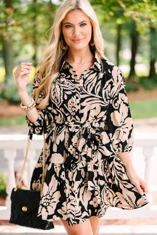 Exclusive Offers Ready For Anything Black Floral Dress