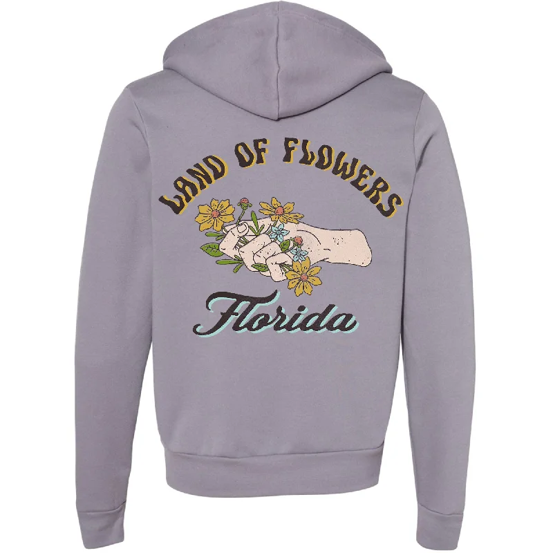 Midnight Sale Land Of Flowers Florida Zipper Hoodie