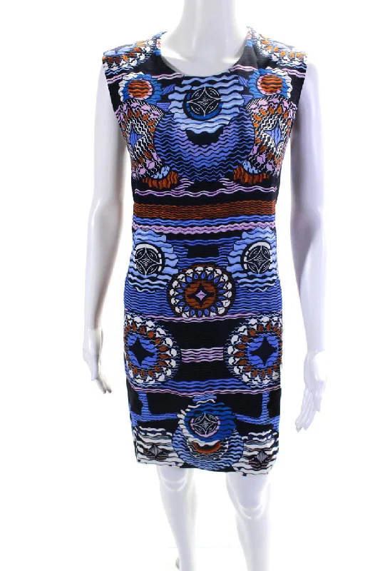 Quick Sale PETER PILOTTO Womens Abstract Print Sleeveless Sheath Dress Multicolor