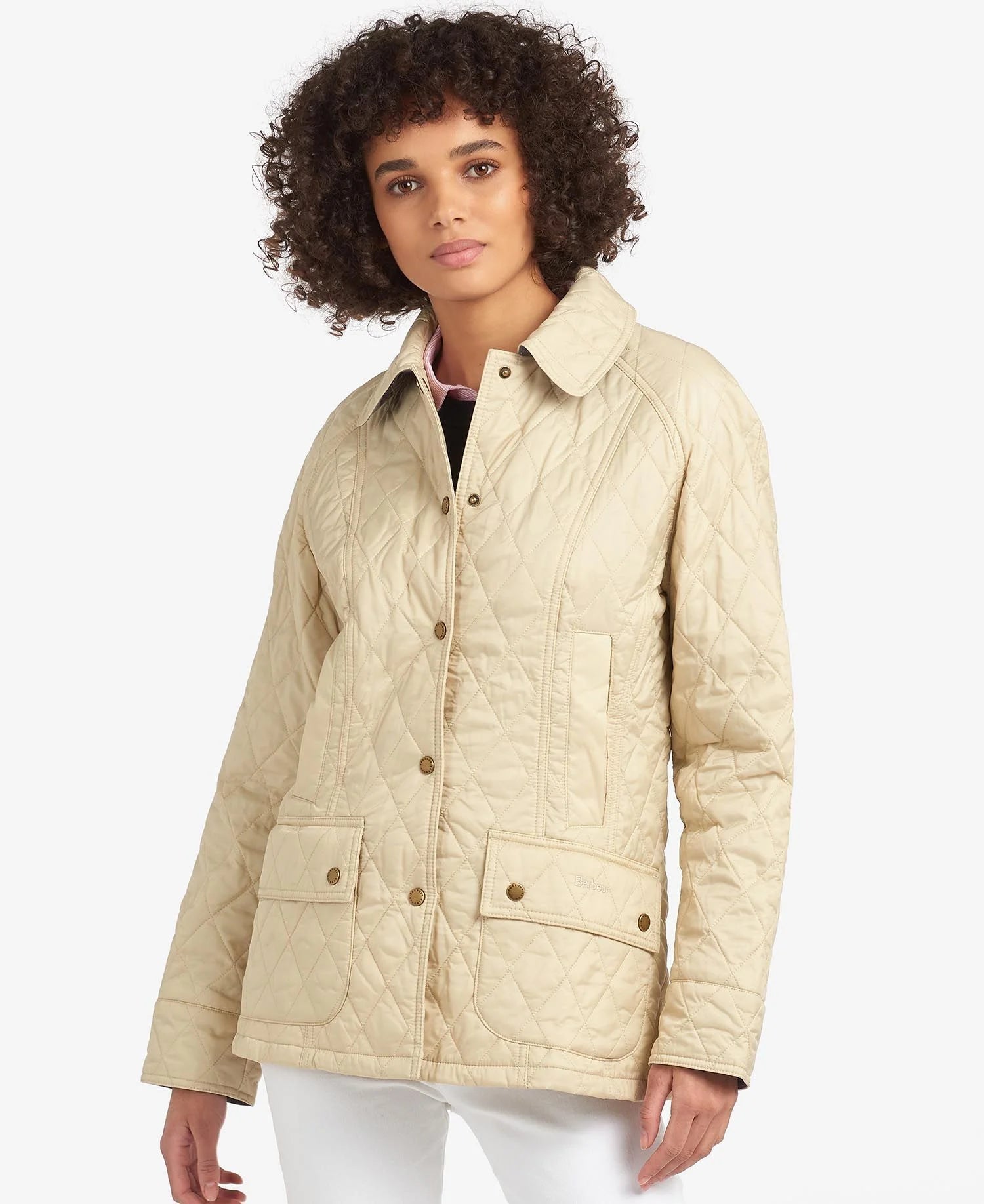Savings Galore Beadnell Quilted Jacket (Pearl)