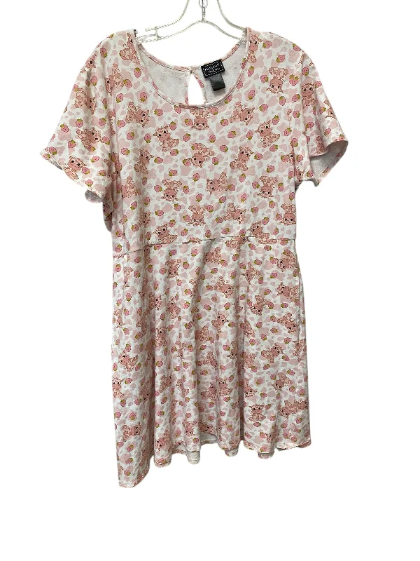 Exclusive Preview Dress Casual Midi By Clothes Mentor In Pink, Size: 1x