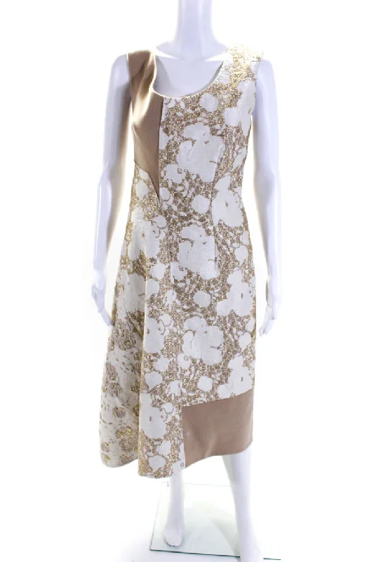 Limited Time Discount Stella McCartney Womens Floral Print Sleeveless A Line Dress Beige Limited Time Discount Stella McCartney Womens Floral Print Sleeveless A Line Dress Beige