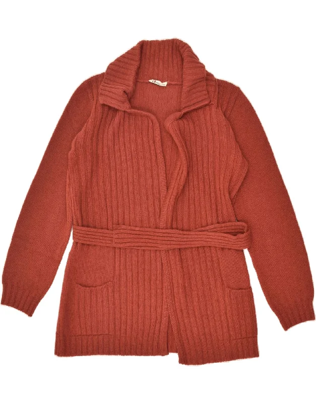 Big Discounts VINTAGE Womens Cardigan Sweater IT 46 Large Maroon Virgin Wool
