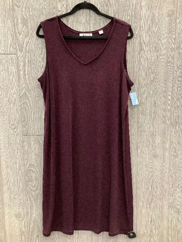 Limited Time Dress Casual Midi By Coldwater Creek In Purple, Size: 1x