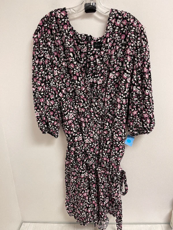 Crazy Savings Dress Casual Short By Lane Bryant In Black & Purple, Size: 3x