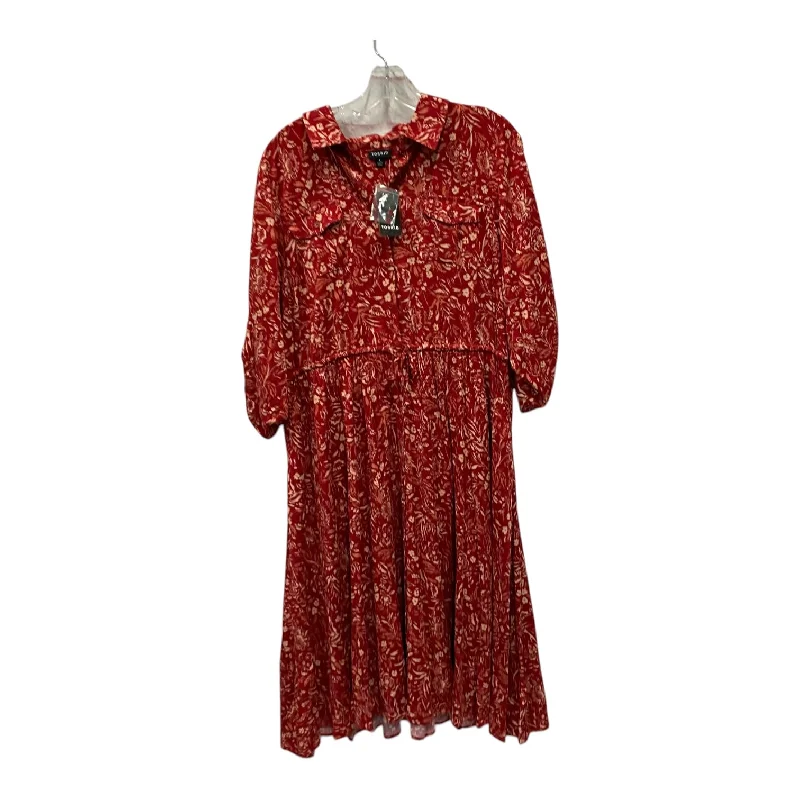 Big Savings DRESS CASUAL MIDI by TORRID In RED, Size: 1X