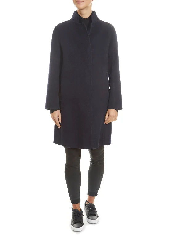 Daily Deals Navy 2 Piece Gilet and Coat with Mink Trim