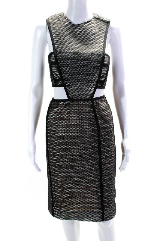 Online Specials Angel Sanchez Womens Textured Cutout Sleeveless Asymmetrical Dress Black Online Specials Angel Sanchez Womens Textured Cutout Sleeveless Asymmetrical Dress Black