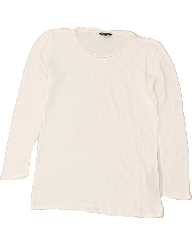 Huge Discounts MASSIMO DUTTI Womens Crew Neck Jumper Sweater US 8 Medium White Linen Huge Discounts MASSIMO DUTTI Womens Crew Neck Jumper Sweater US 8 Medium White Linen