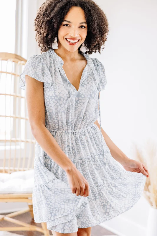Warehouse Sale Thoughts Of Us Dusty Blue Dress