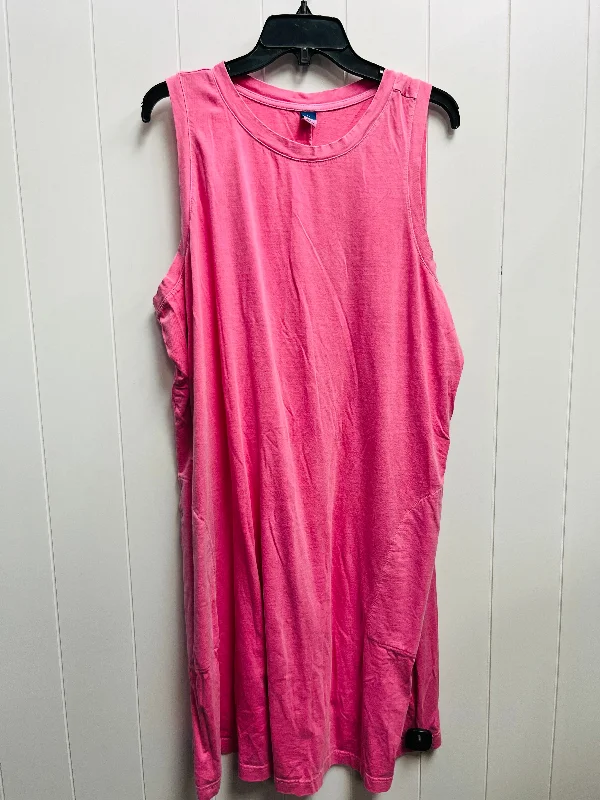 Bonus Savings Dress Casual Short By Old Navy In Pink, Size: 3x