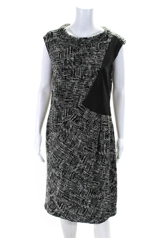 Price Buster Lafayette 148 New York Women's Sleeveless A-Line Midi Dress Black