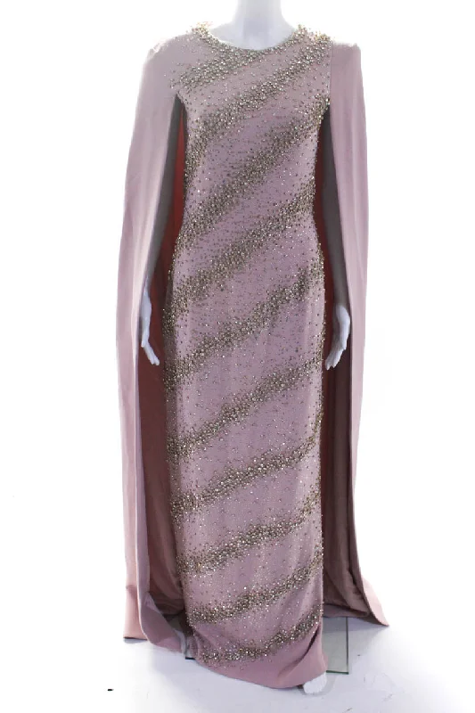 Special Discount Jenny Packham Womens Jeweled Cape Detail Oleander Gown Primrose Pink Special Discount Jenny Packham Womens Jeweled Cape Detail Oleander Gown Primrose Pink