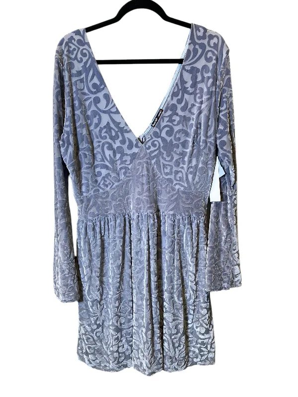 Overstock Dress Casual Midi By Charlotte Russe In Blue, Size: 1x