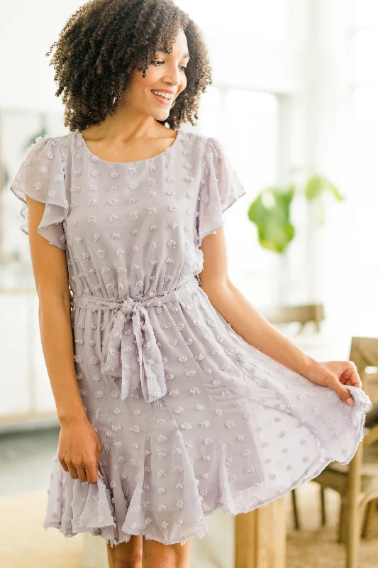 Limited Edition It's Your Choice Lavender Purple Swiss Dot Dress