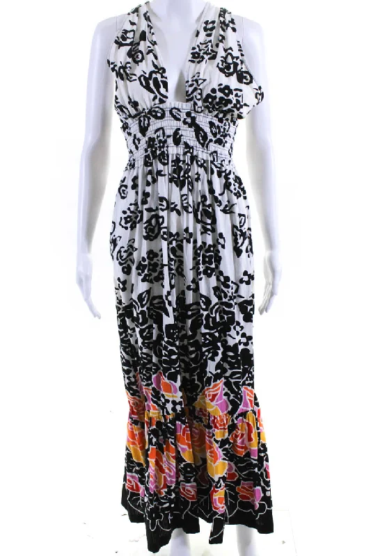 Seasonal Sale Plenty Women's V-Neck Sleeveless Smocked Tiered Floral Maxi Dress