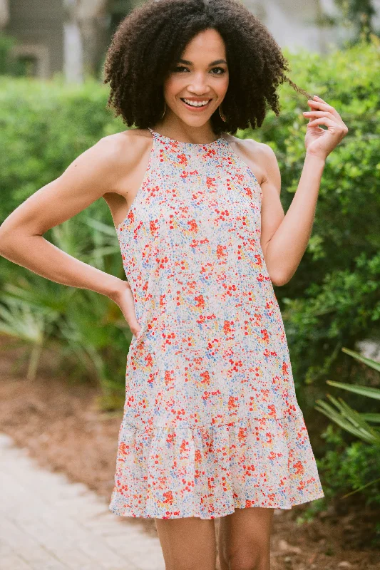 Price Cut Worth It Ivory White Ditsy Floral Dress
