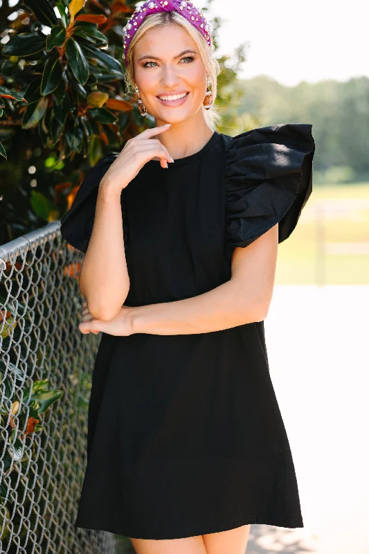 Value Deals Get Ready Black Ruffled Dress