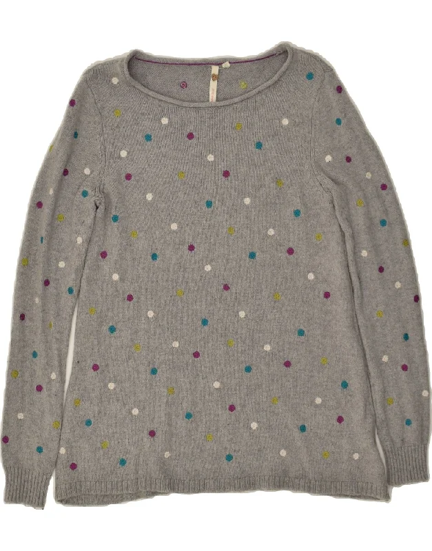 Overstock WHITE STUFF Womens Boat Neck Jumper Sweater UK 12 Medium  Grey Spotted