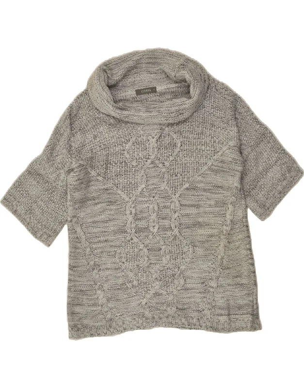 Sneak Peek Sale OASIS Womens Short Sleeve Roll Neck Jumper Sweater UK 14 Medium Grey Sneak Peek Sale OASIS Womens Short Sleeve Roll Neck Jumper Sweater UK 14 Medium Grey