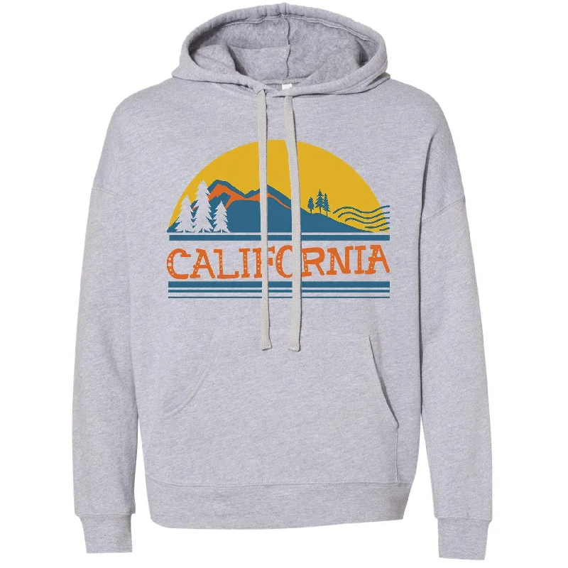 Special Price California Mountains Drop Shoulder Hoodie