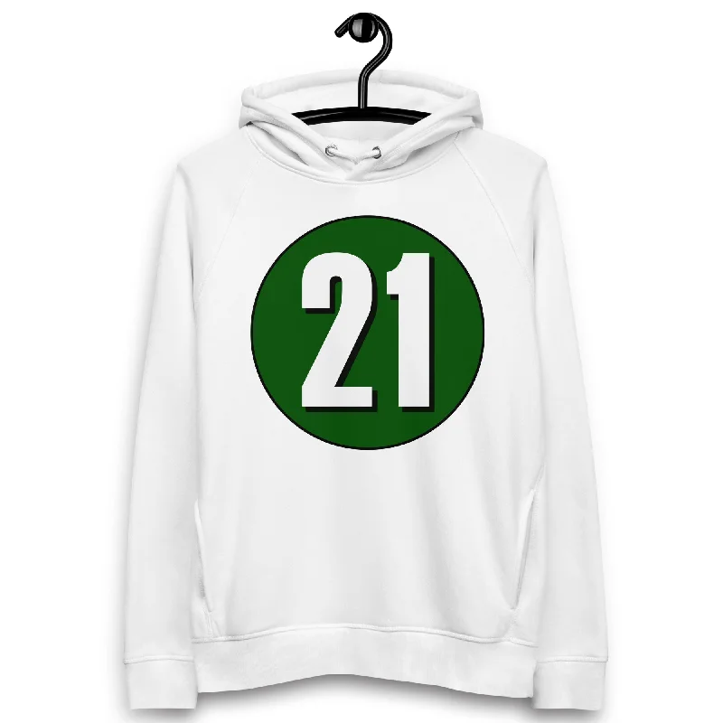 Bargain Blast Unisex pullover hoodie: White on Hunter Green 21