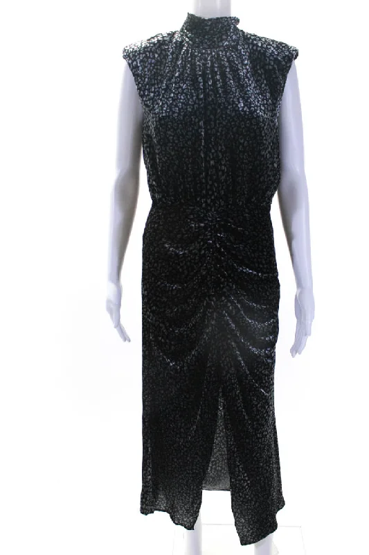 Price Drop Ramy Brook Womens Lennon Leopard Print Velvet Tie Neck Sheath Dress Black Price Drop Ramy Brook Womens Lennon Leopard Print Velvet Tie Neck Sheath Dress Black