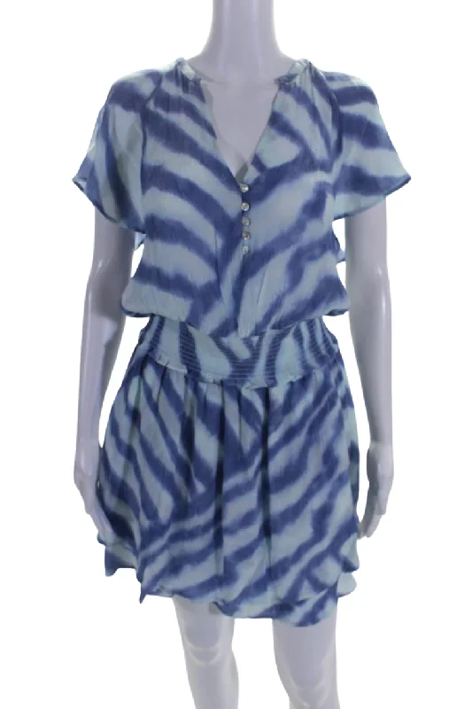 Savings Spectacular Rails Womens Karla Watercolor Stripe Plisse Drop Waist Dress Blue Savings Spectacular Rails Womens Karla Watercolor Stripe Plisse Drop Waist Dress Blue