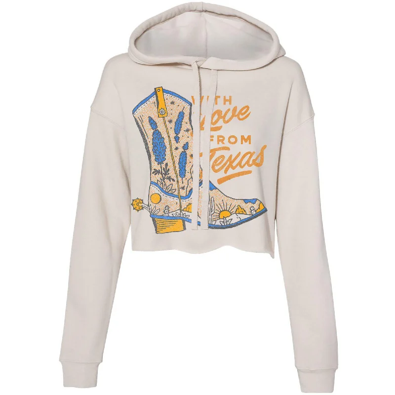 Big Discounts With Love Texas Cropped Hoodie