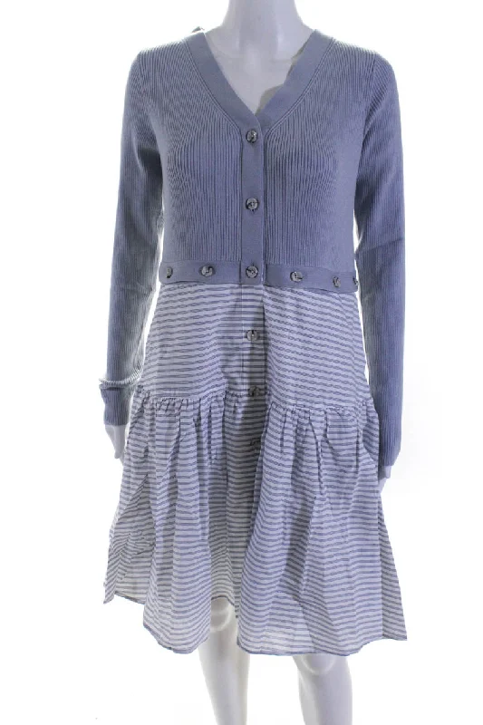 One-DAY Sale Adeam Womens Convertible Knit Dress Frost Grey