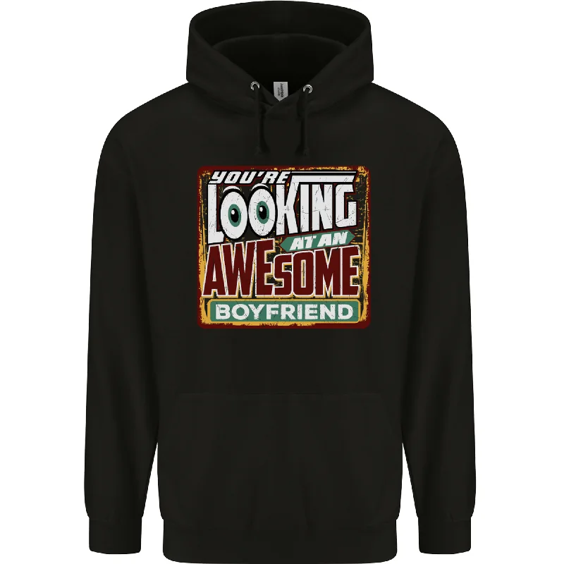 Act Fast An Awesome Boyfriend Valentines Day Mens 80% Cotton Hoodie