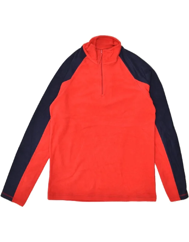 Shop and Save MOUNTAIN WAREHOUSE Womens Zip Neck Fleece Jumper UK 6 XS Red Colourblock Shop and Save MOUNTAIN WAREHOUSE Womens Zip Neck Fleece Jumper UK 6 XS Red Colourblock