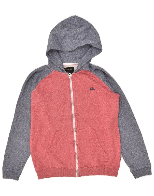 Limited Time Offer QUIKSILVER Womens Zip Hoodie Sweater UK 14 Large Grey Colourblock Cotton Limited Time Offer QUIKSILVER Womens Zip Hoodie Sweater UK 14 Large Grey Colourblock Cotton
