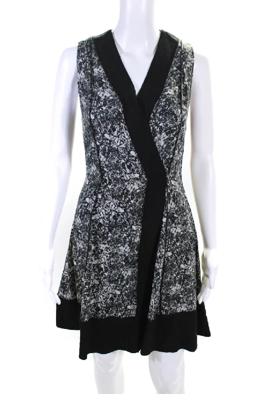 Great Deals Proenza Schouler Women's V-Neck Sleeveless Fit Flare Mini Dress Black
