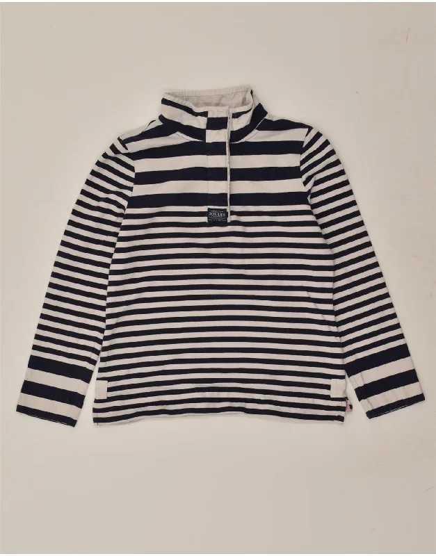Savings Galore JOULES Womens Button Neck Sweatshirt Jumper UK 12 Medium Navy Blue Striped Savings Galore JOULES Womens Button Neck Sweatshirt Jumper UK 12 Medium Navy Blue Striped