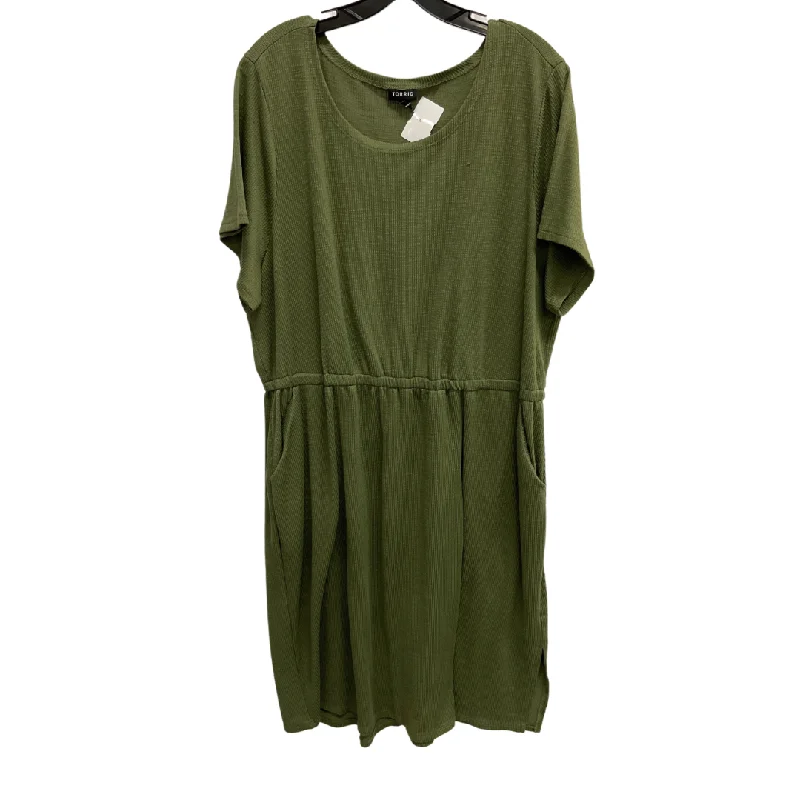 Buy Now Dress Casual Midi By Torrid In Green, Size: 3x