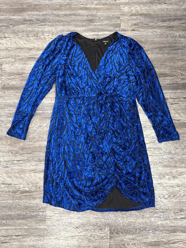 Incredible Offers Dress Casual Short By Torrid In Black & Blue, Size: 1x