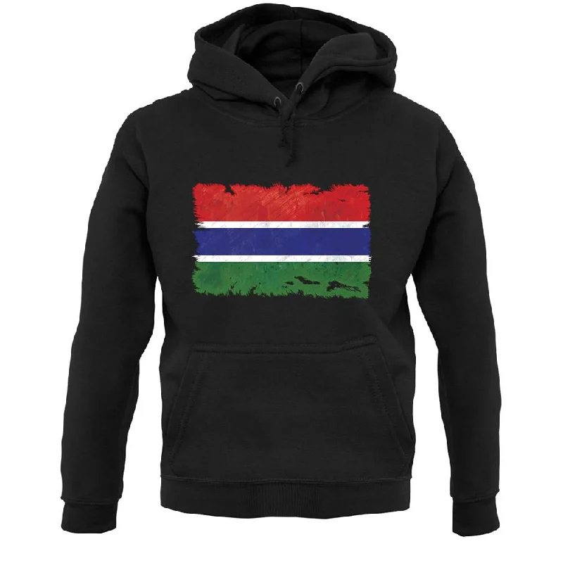 Quick Sale The Gambia Grunge Style Flag Unisex Hoodie