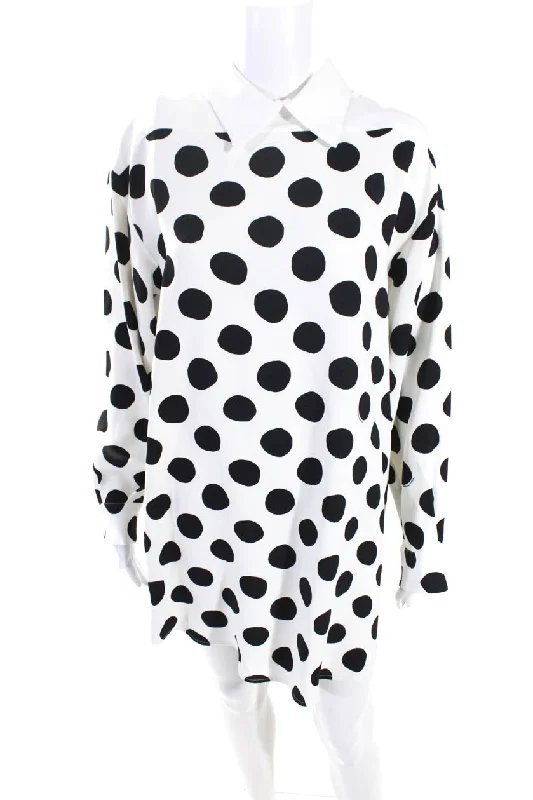 Today’s Special Marni Womens Big Dot Stretch Cady Mini Shift Dress Black White