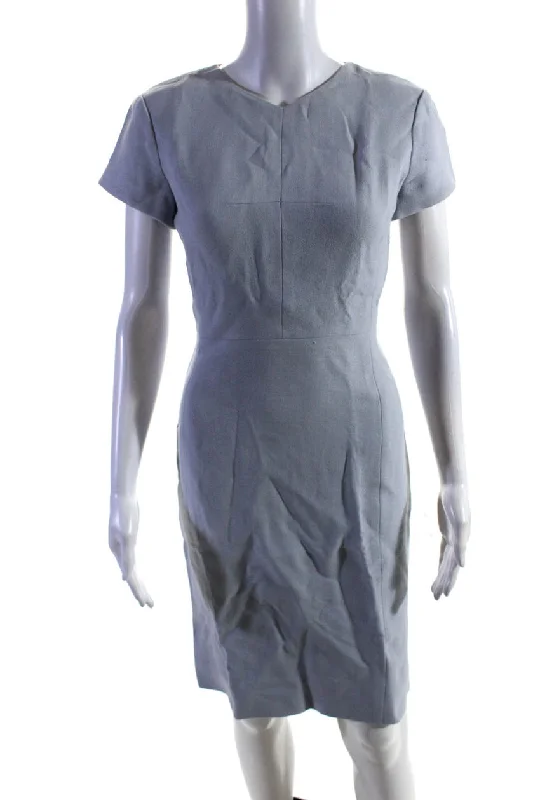 Steals and Deals Jason Wu Women's Short Sleeve V Neck Sheath Dress Light Blue