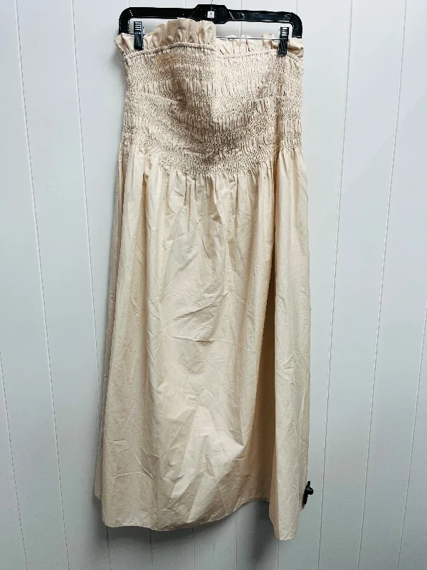 Deal Dash Dress Casual Midi By H&m In Tan, Size: Xl