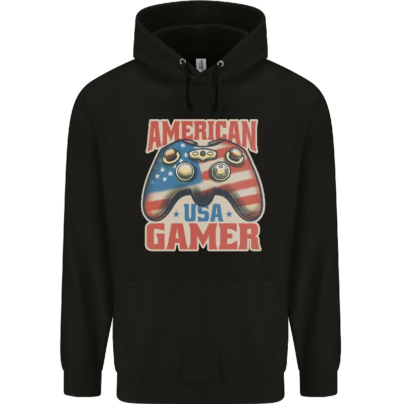 Reduced Prices American USA Gamer Video Games Joypad Mens 80% Cotton Hoodie